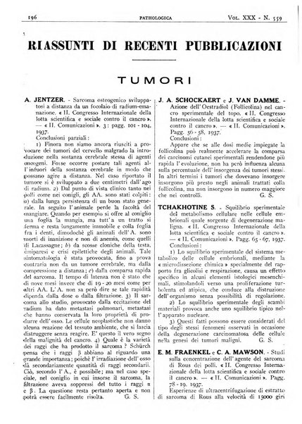 Pathologica rivista quindicinale