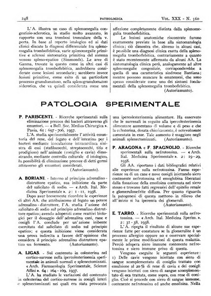 Pathologica rivista quindicinale