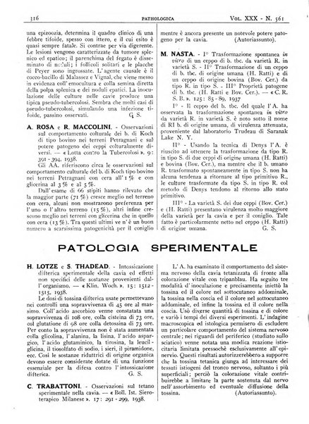 Pathologica rivista quindicinale