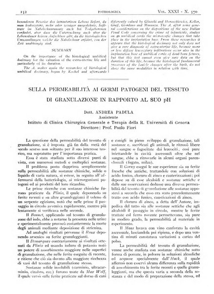 Pathologica rivista quindicinale