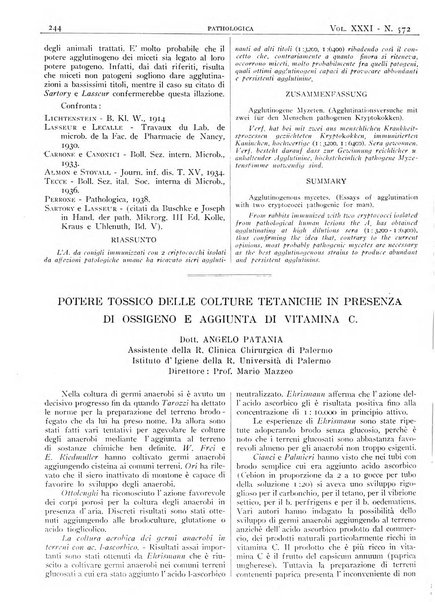 Pathologica rivista quindicinale