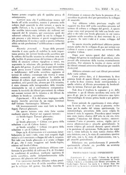 Pathologica rivista quindicinale