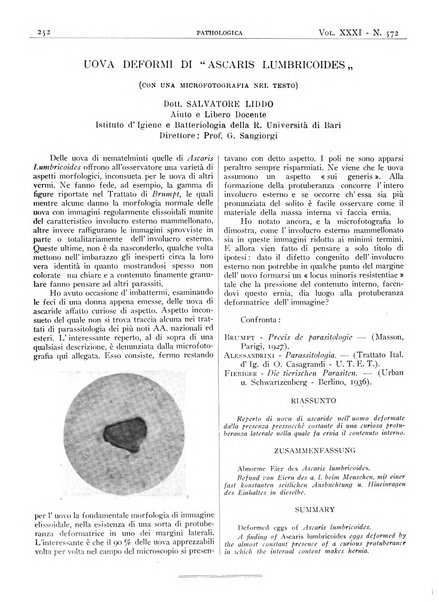 Pathologica rivista quindicinale