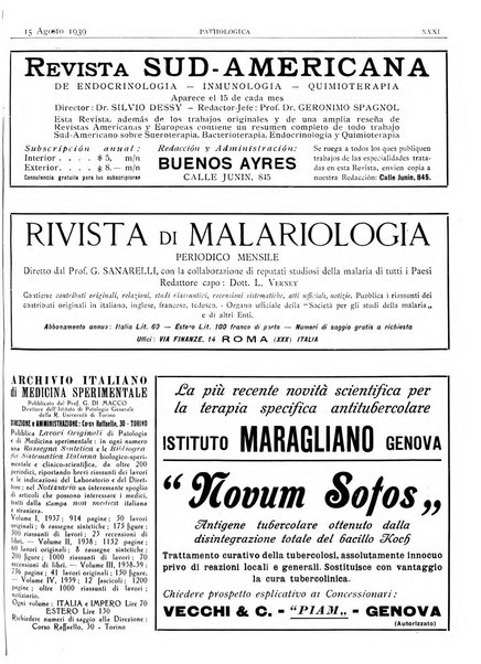 Pathologica rivista quindicinale