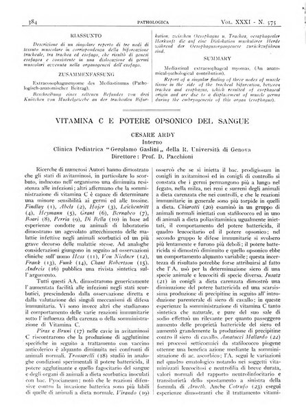 Pathologica rivista quindicinale