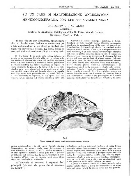 Pathologica rivista quindicinale