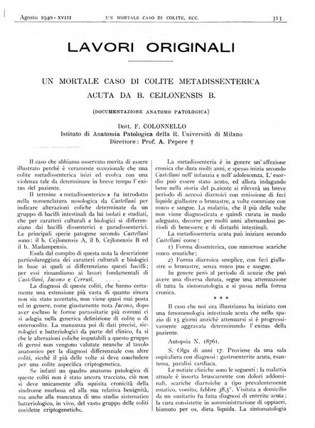 Pathologica rivista quindicinale