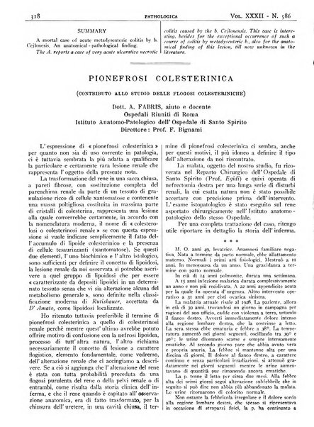 Pathologica rivista quindicinale