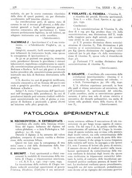 Pathologica rivista quindicinale