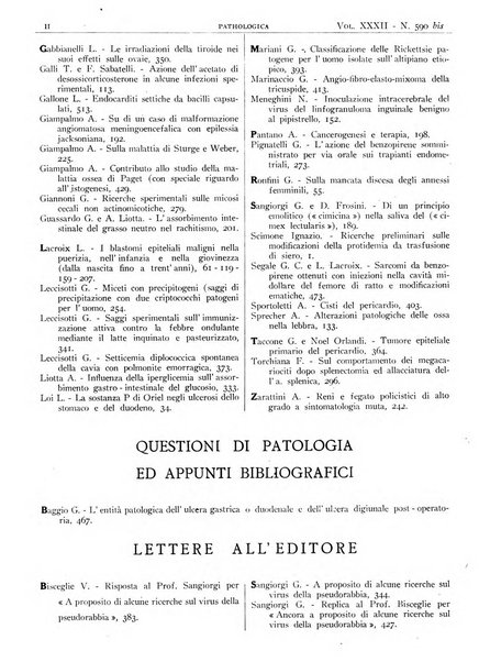 Pathologica rivista quindicinale