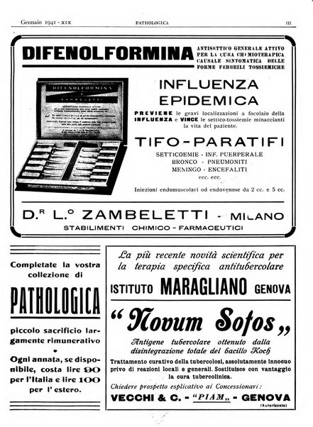 Pathologica rivista quindicinale