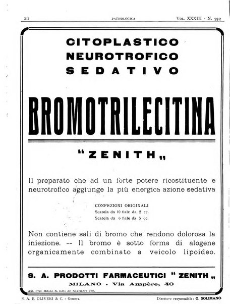 Pathologica rivista quindicinale