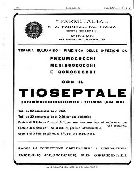 Pathologica rivista quindicinale