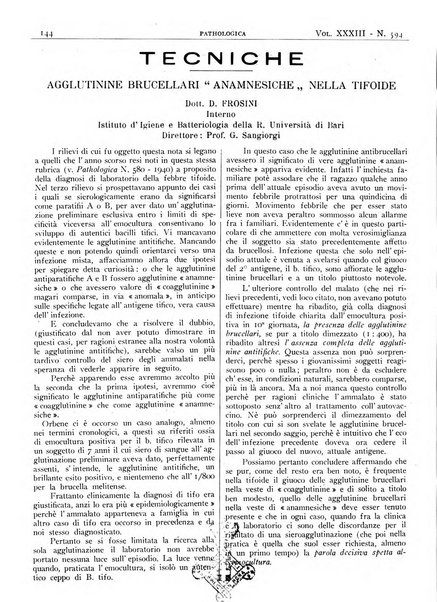 Pathologica rivista quindicinale