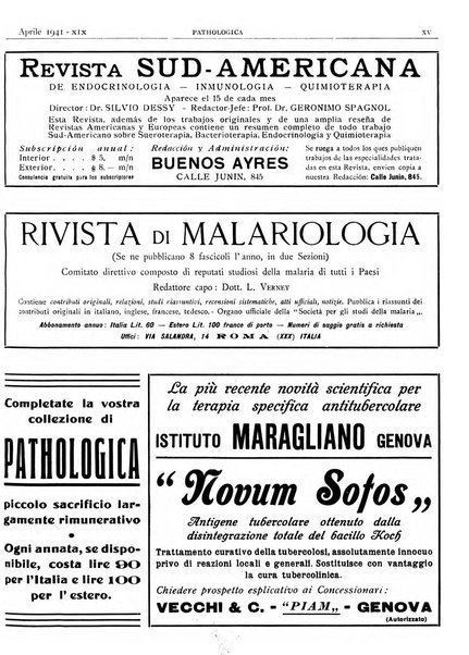 Pathologica rivista quindicinale