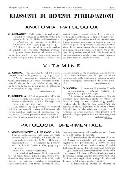 Pathologica rivista quindicinale