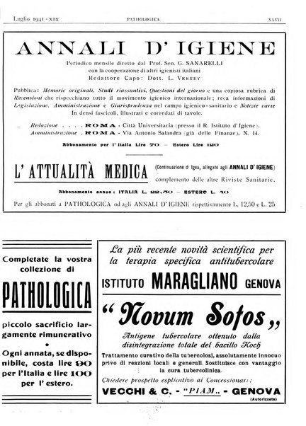 Pathologica rivista quindicinale