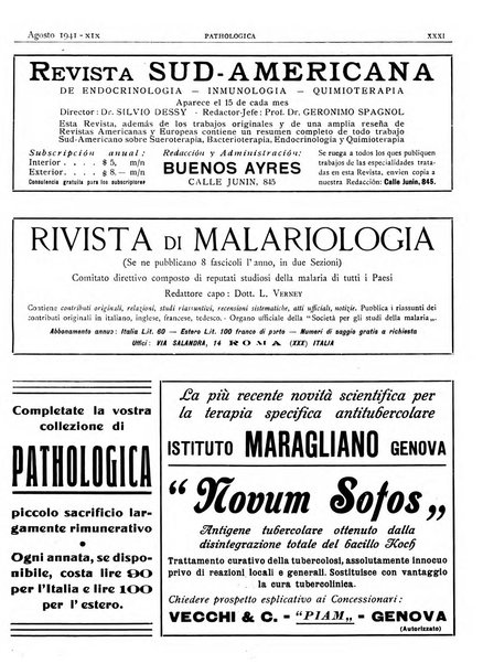 Pathologica rivista quindicinale