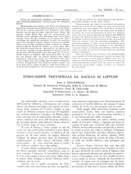 Pathologica rivista quindicinale