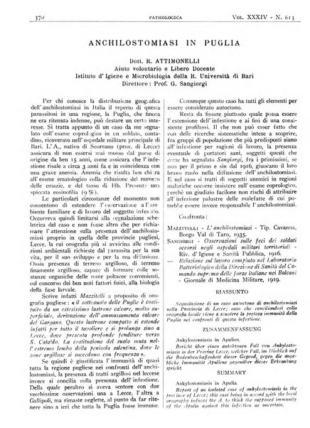 Pathologica rivista quindicinale