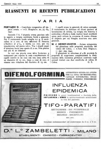 Pathologica rivista quindicinale