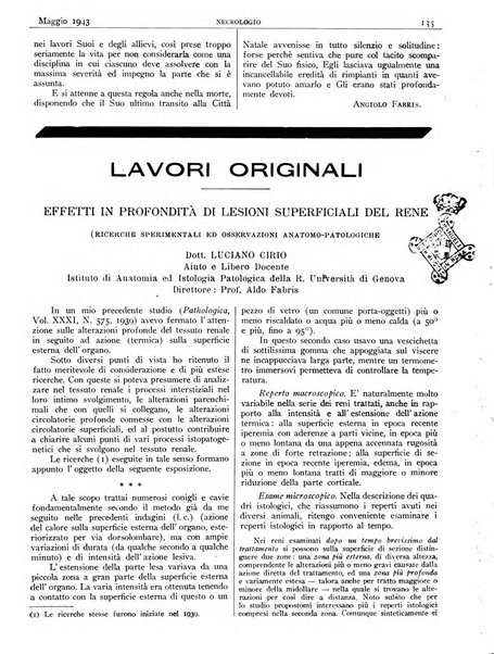 Pathologica rivista quindicinale