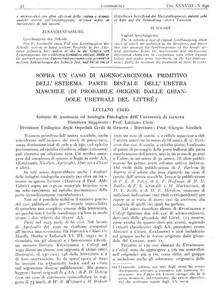 Pathologica rivista quindicinale