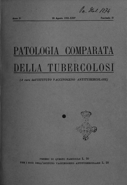 Patologia comparata della tubercolosi