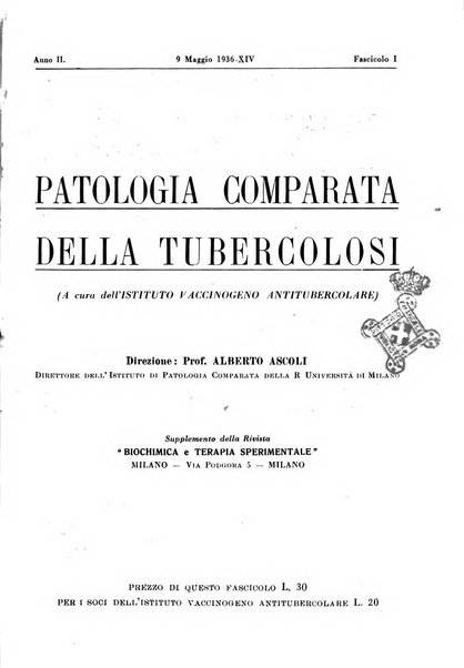 Patologia comparata della tubercolosi