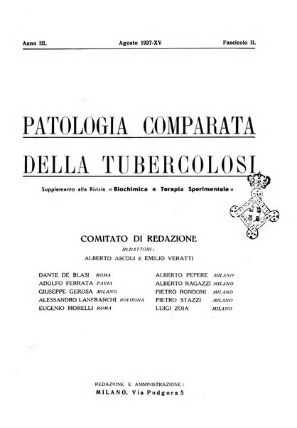 Patologia comparata della tubercolosi