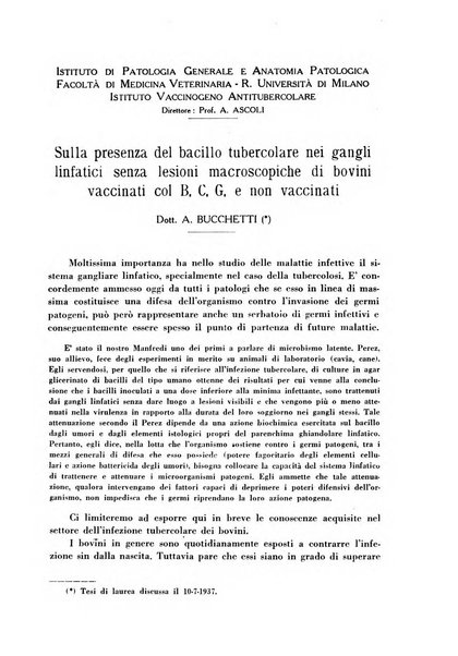 Patologia comparata della tubercolosi