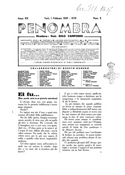 Penombra rivista enimmistica, mensile, illustrata, a premi