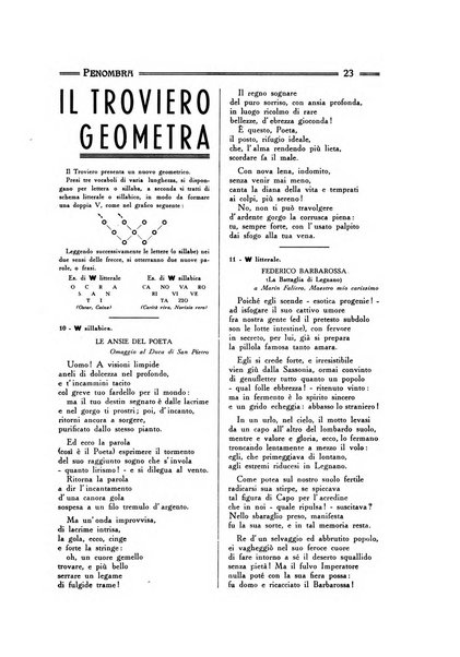 Penombra rivista enimmistica, mensile, illustrata, a premi