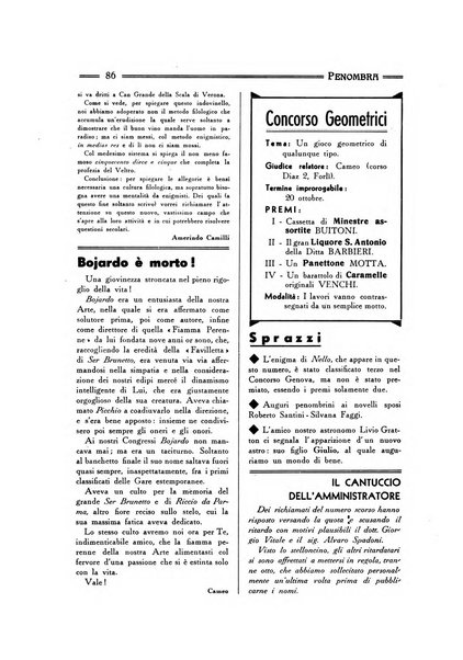 Penombra rivista enimmistica, mensile, illustrata, a premi