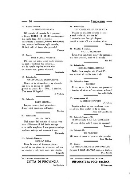 Penombra rivista enimmistica, mensile, illustrata, a premi