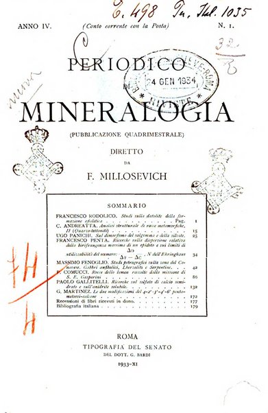 Periodico di Mineralogia