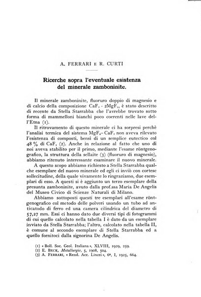 Periodico di Mineralogia