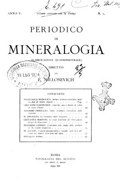 Periodico di Mineralogia