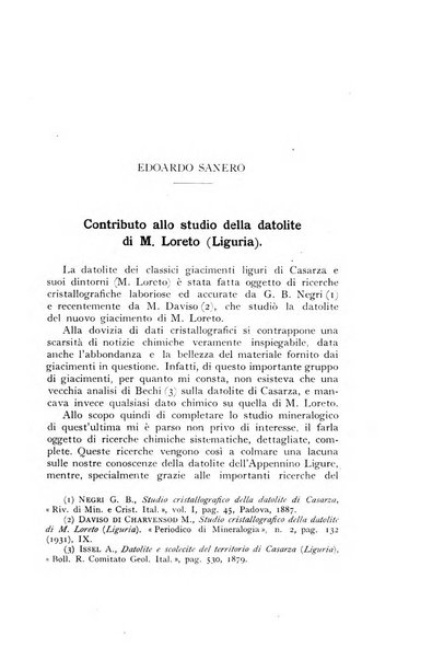 Periodico di Mineralogia