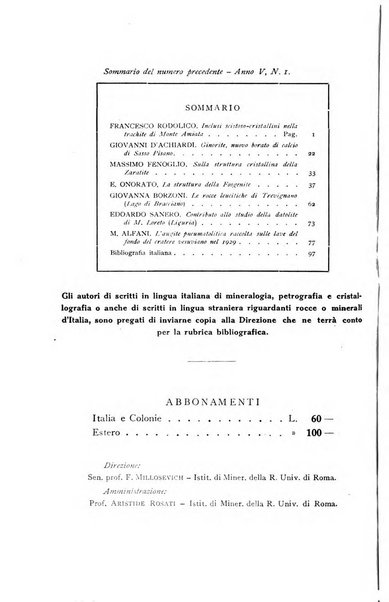 Periodico di Mineralogia