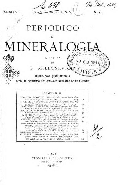 Periodico di Mineralogia