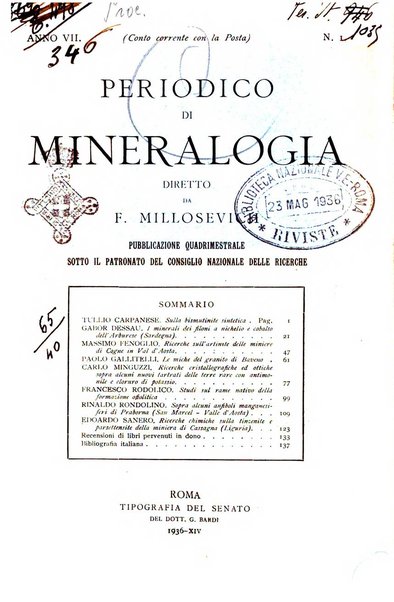 Periodico di Mineralogia