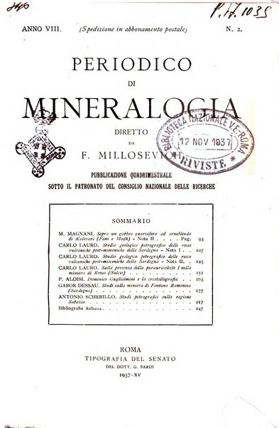 Periodico di Mineralogia