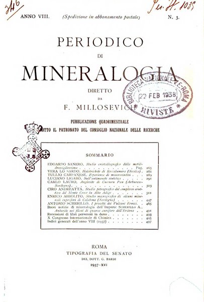 Periodico di Mineralogia