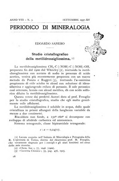 Periodico di Mineralogia