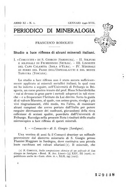 Periodico di Mineralogia