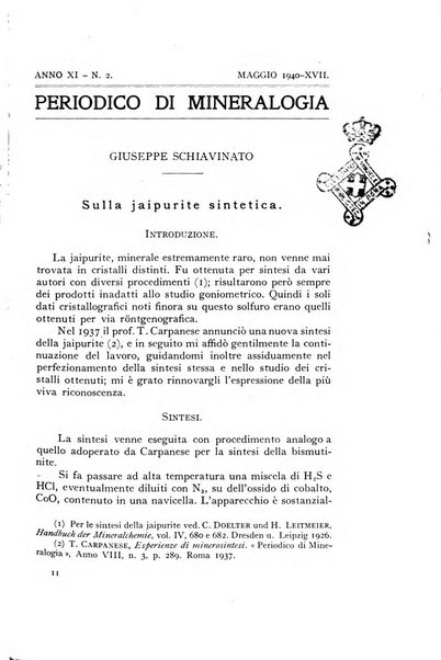 Periodico di Mineralogia