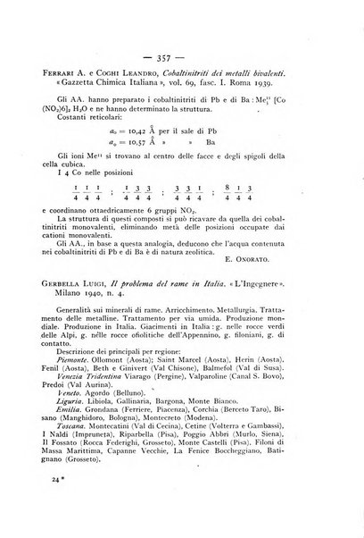 Periodico di Mineralogia