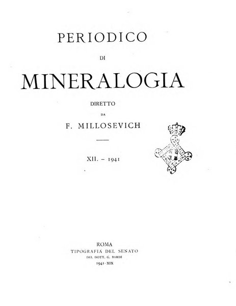 Periodico di Mineralogia