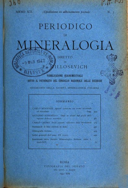 Periodico di Mineralogia